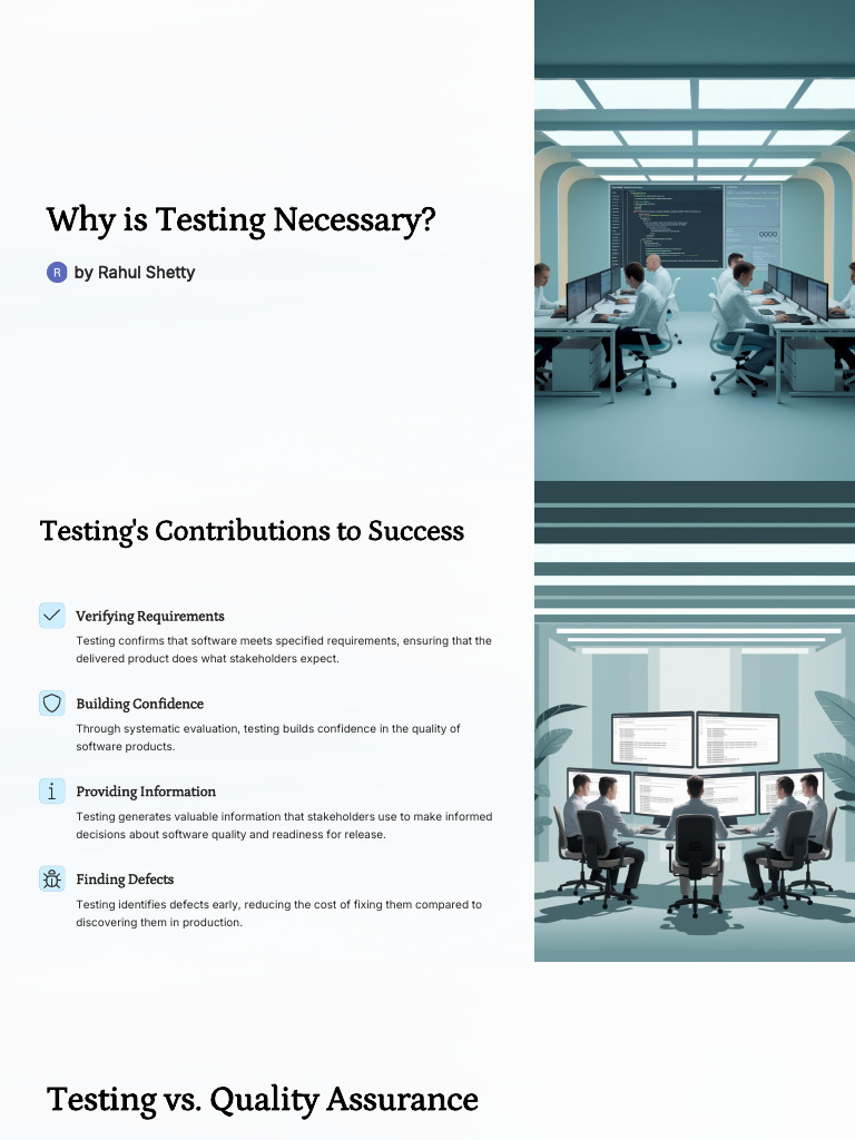 Why is Testing Necessary | PDF | Software Testing | Information Technology