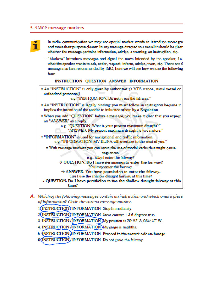 SMCP Message Markers | PDF