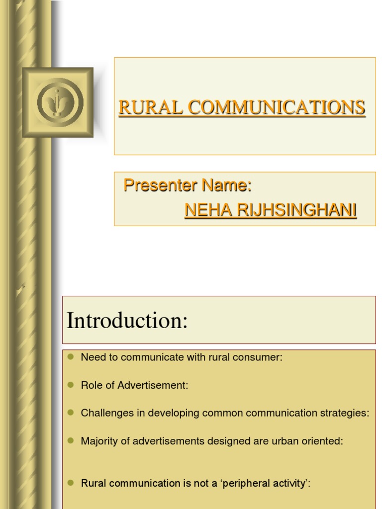 Rural Communication Strategies | PDF | Target Audience | Mass Media