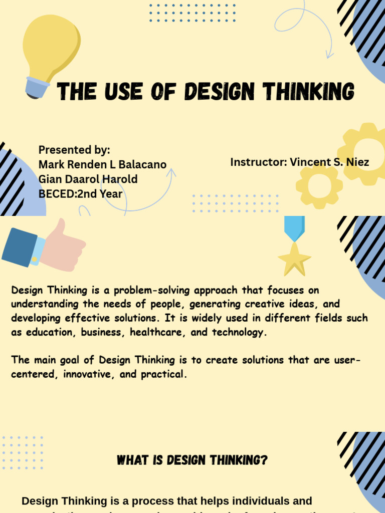 The Use of Design Thinking.ppt | PDF | Design Thinking | Thought