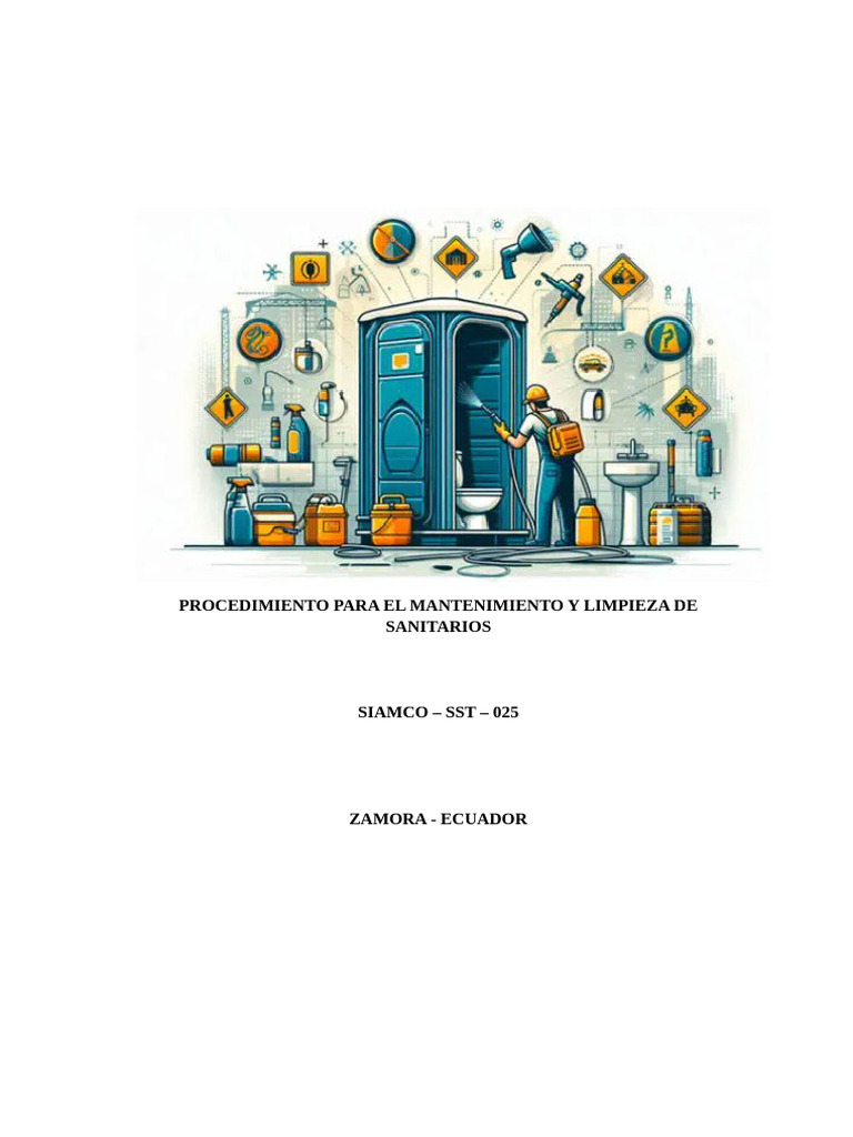 Procedimeinto de Trabajo de Mantenimiento y Limpieza de Baños | PDF ...