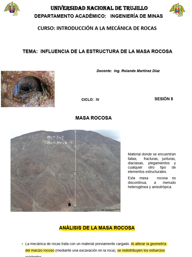 Sesión 8 - Introducción a La Mecánica de Rocas | PDF | Roca (geología ...