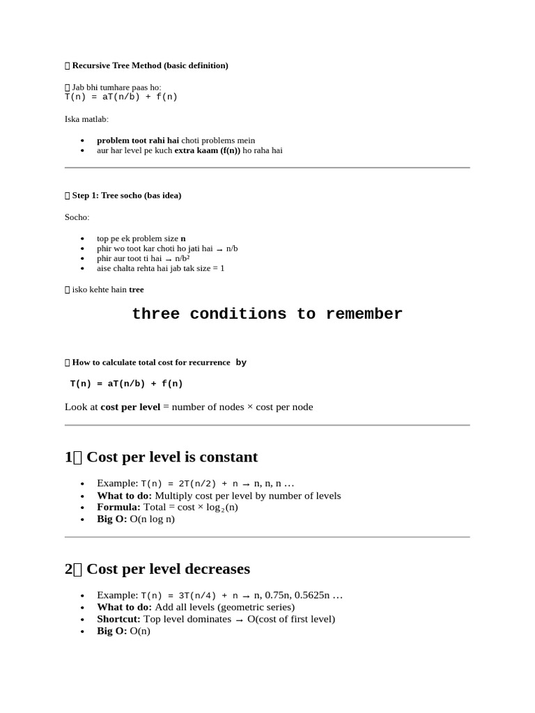 DAA RECURSIVE TREE METHOD++ BRUTE FORCE | PDF | Mathematics | Algorithms