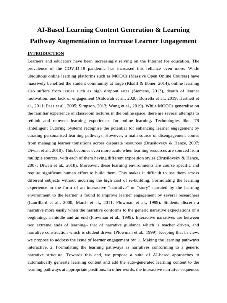 Final Doc OF AI Based Learning Content Generation & Learning Pathway ...