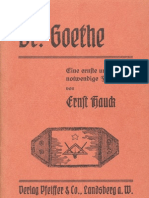 Hauck, Ernst - Br. Goethe - Eine Ernste Und Notwendige Feststellung (1938, 52 S., Scan, Fraktur)