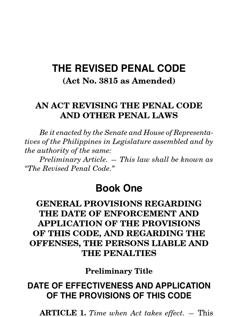 Revised Penal Code (P_S)RBSI Crime & Violence