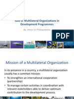 Role of Multilateral Org in Development Programmes