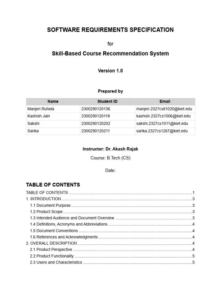 Major Project Srs Final | PDF | Databases | Software Testing