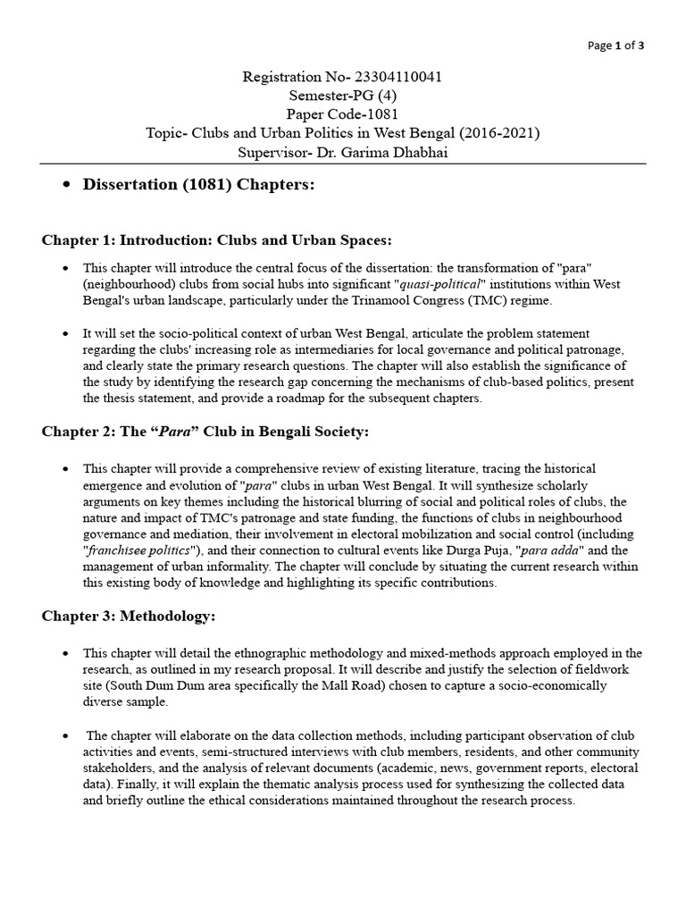 Dissertation (1081) Chapters | PDF | Thesis | Governance