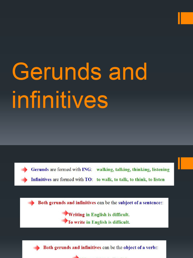 Gerunds and Infinitives | PDF