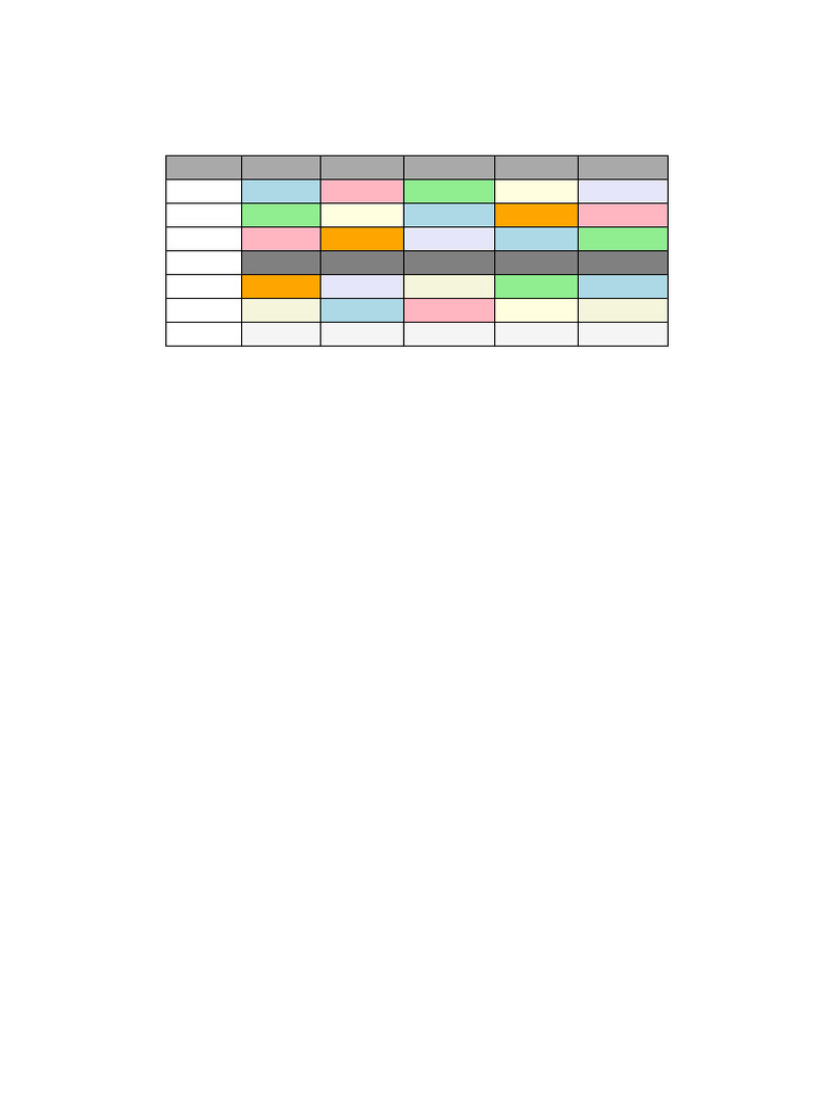 Colored Study Timetable | PDF