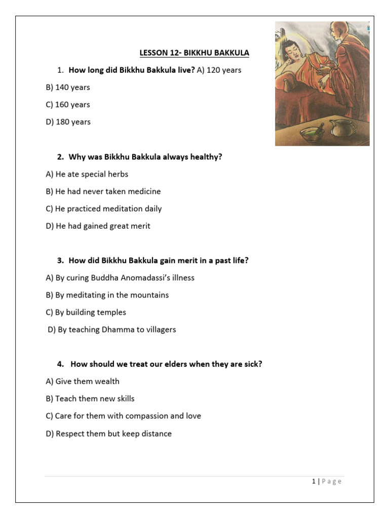 LESSON 12 - Bikku Bakkula | PDF