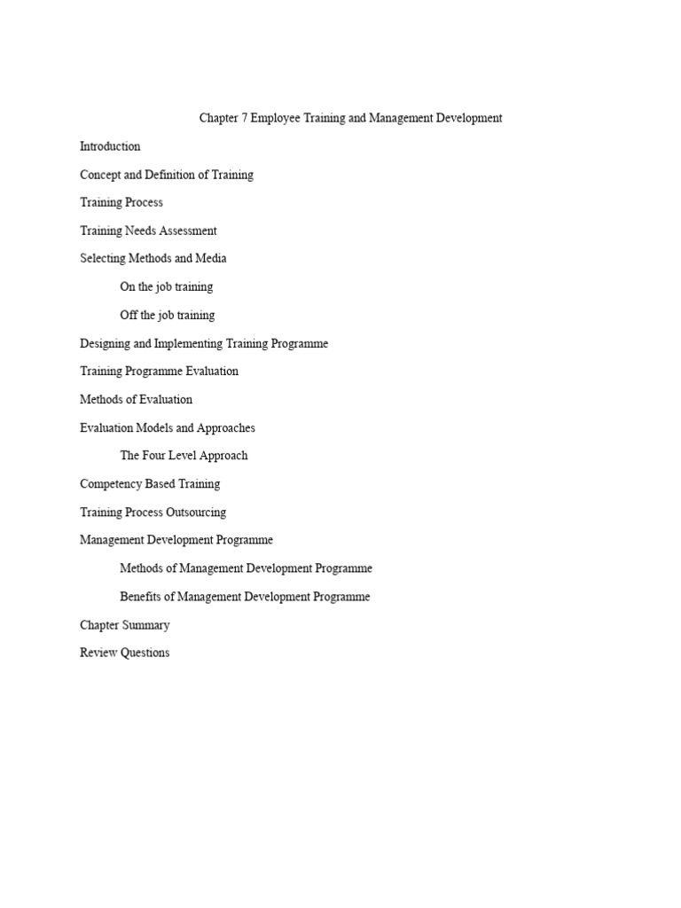 CH 7 Employee Training and Management Development | PDF | Lecture ...