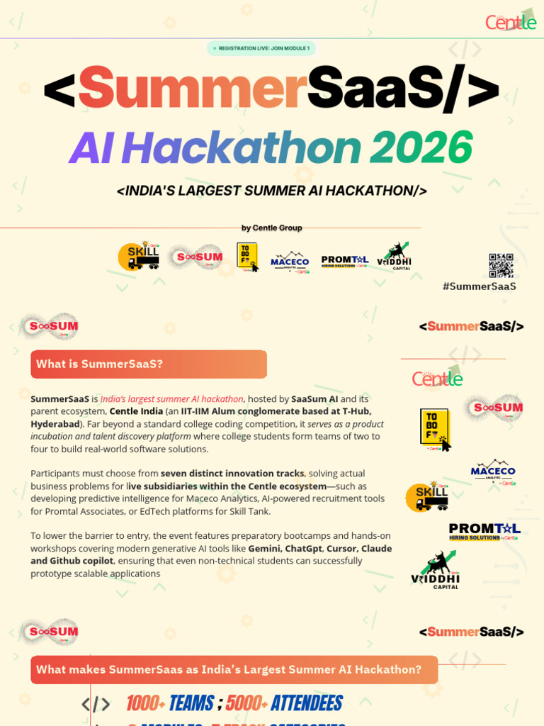 SummerSaaS Hackathon 2026 Brochure | PDF | Computing