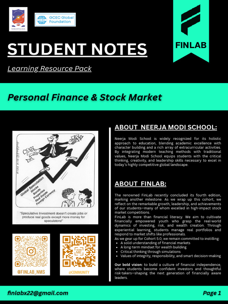 Personal Finance & Stock Market Notes | PDF | Bonds (Finance) | Stocks