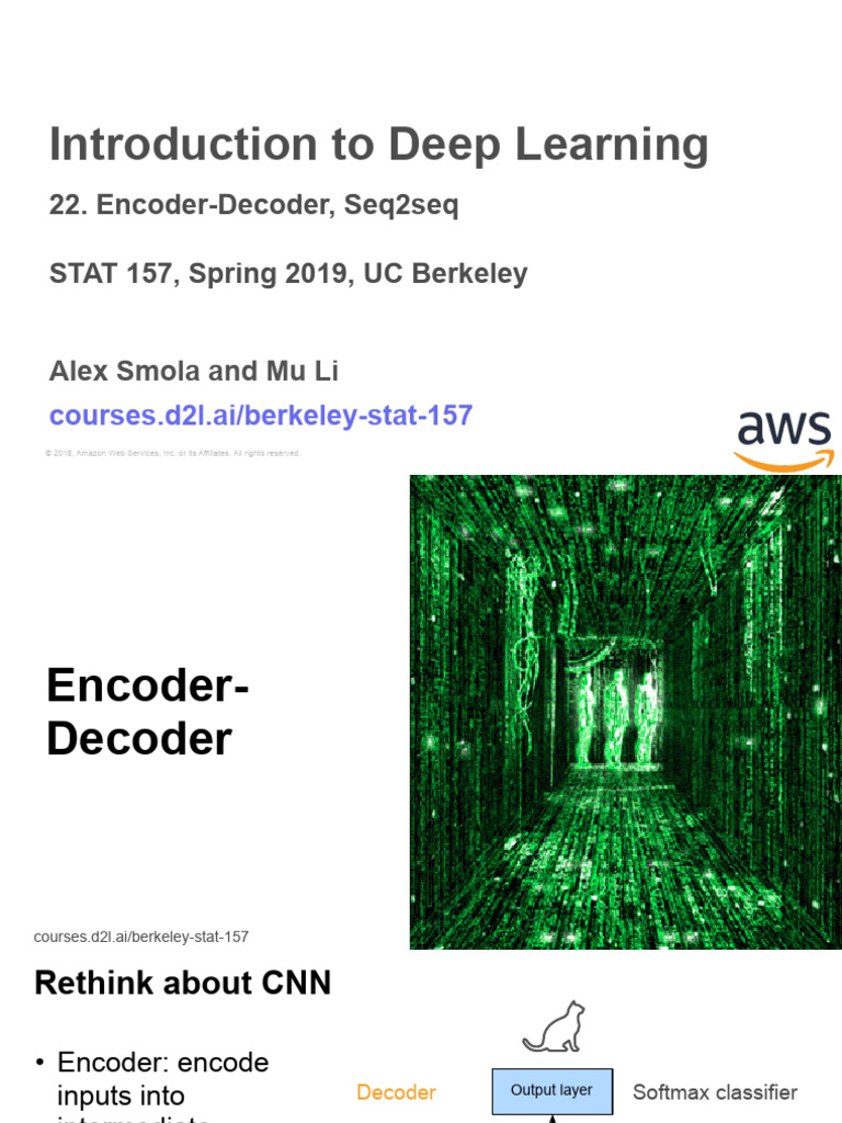 23-Encoder-decoder | PDF | Statistical Classification | Learning
