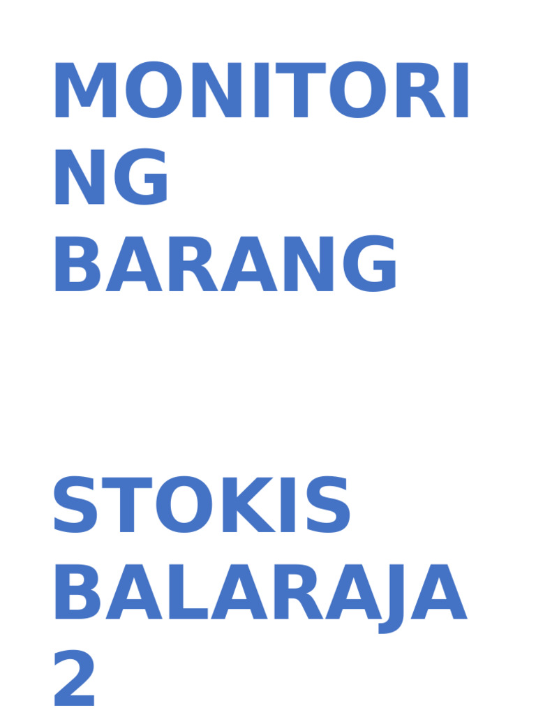 Monitoring | PDF