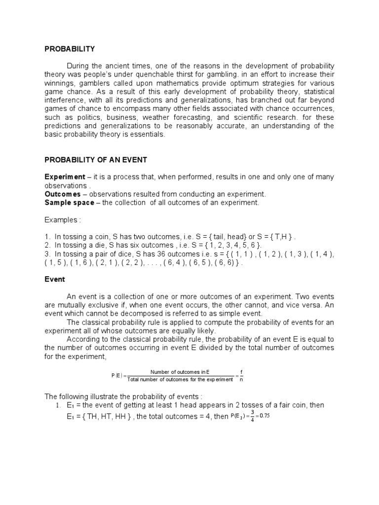 Probability theory predicts that there is