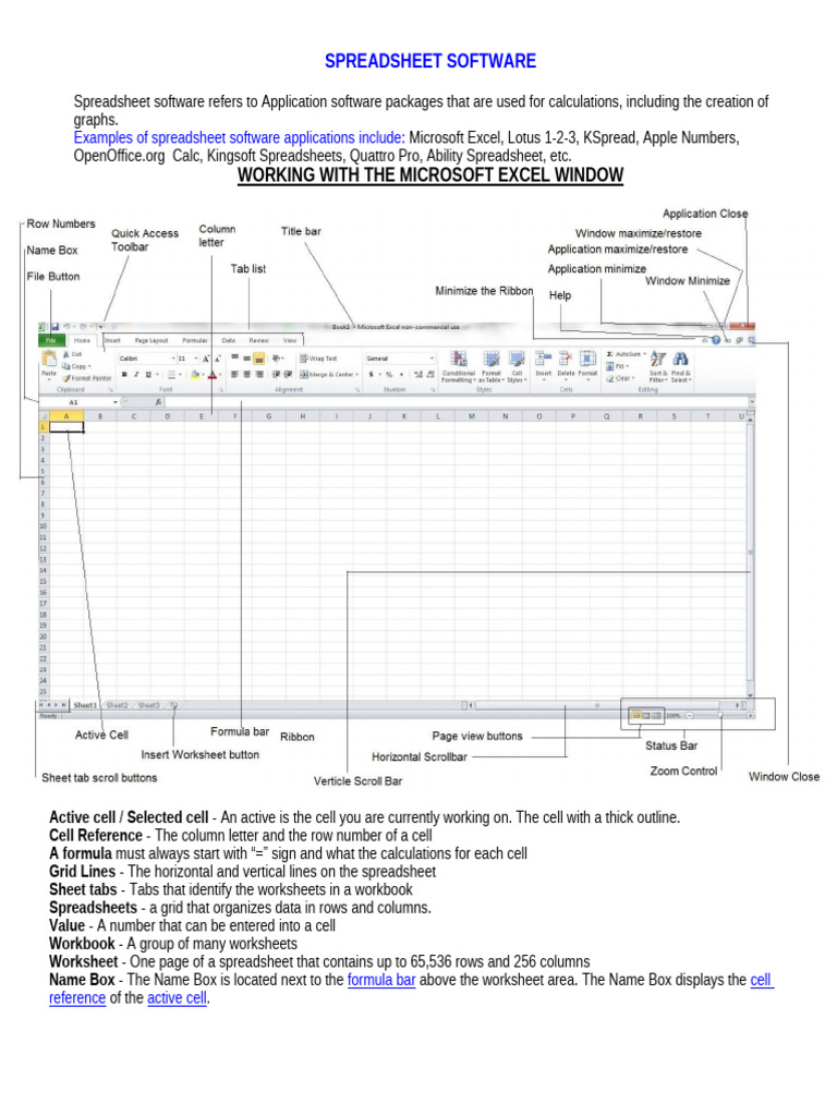 801 Introduction to Spreadsheet Software | PDF | Spreadsheet ...
