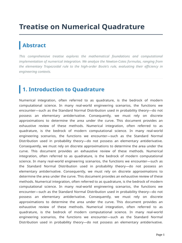 Numerical_Integration_Theory | PDF | Integral | Numerical Analysis
