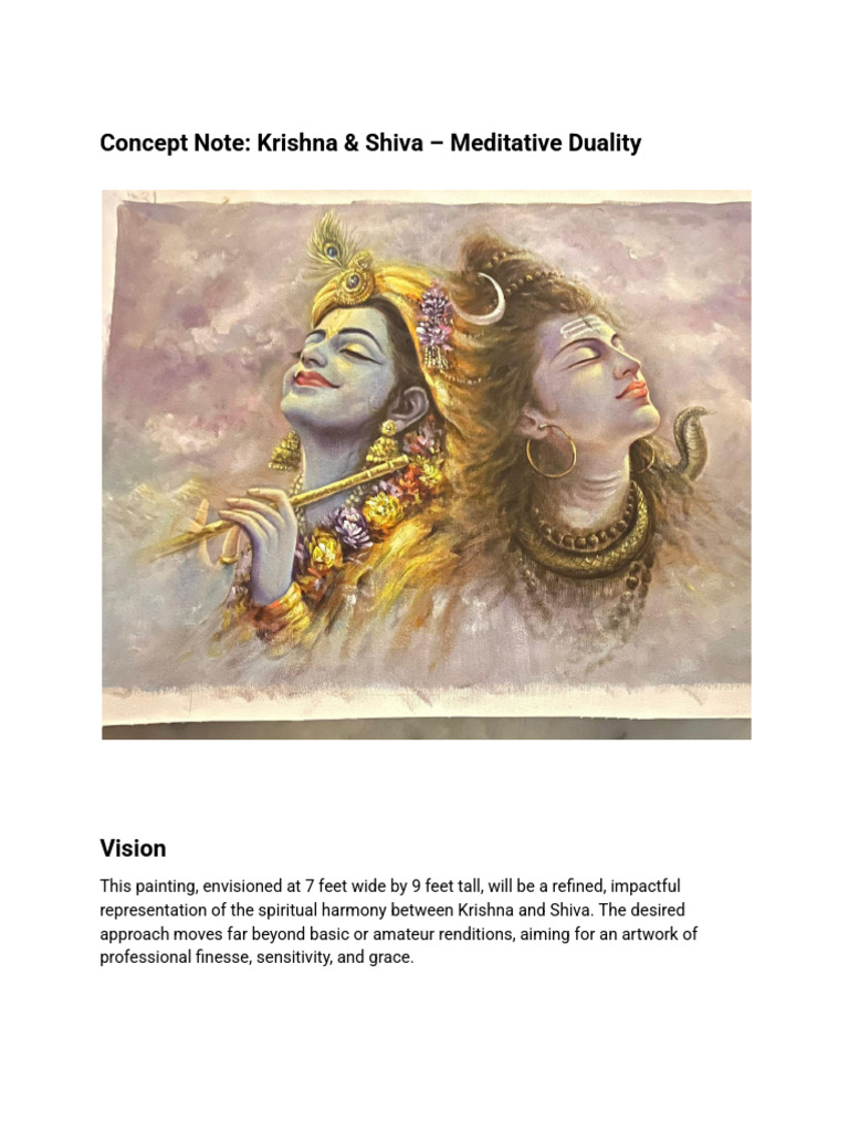 Concept Note_ Krishna & Shiva – Meditative Duality | PDF | Shiva