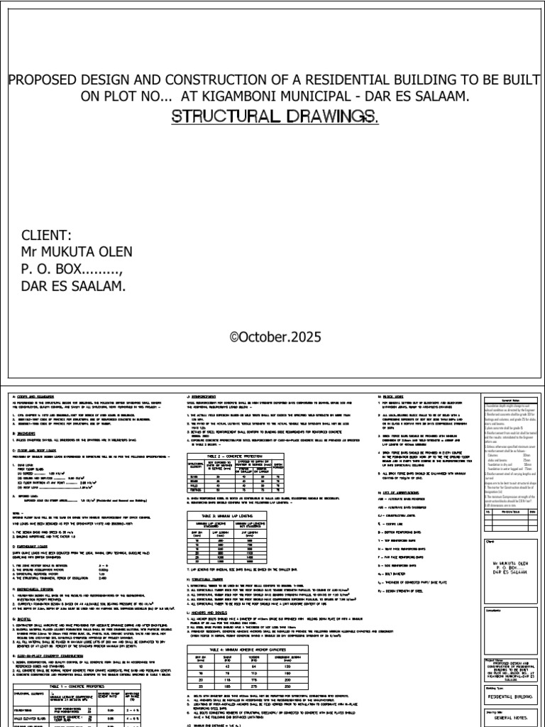 Structural Drawings | PDF | Foundation (Engineering) | Concrete