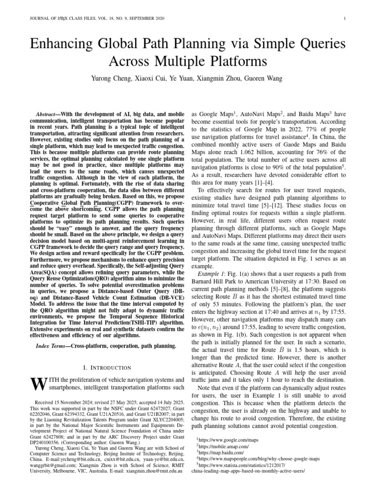 Global Path Planning | PDF | Information Retrieval | Traffic Congestion