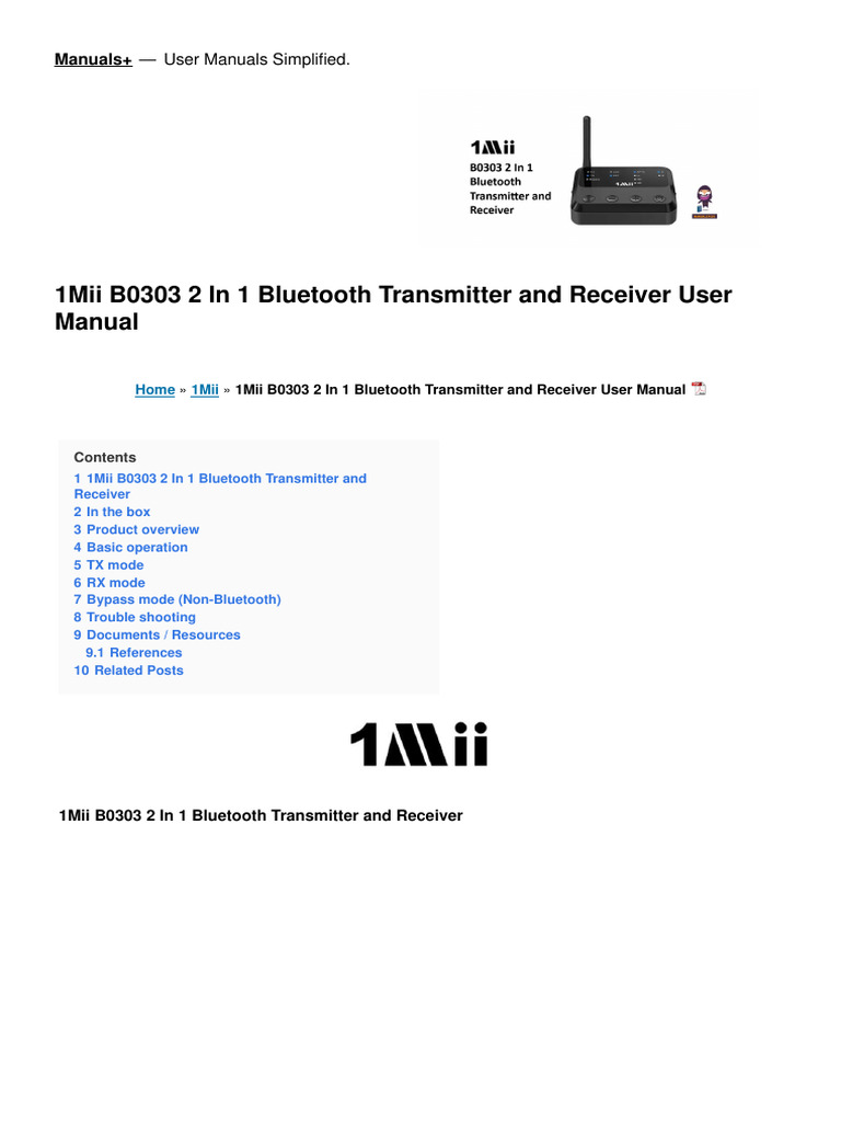 Bluetooth transmitter-and-receiver-manual | PDF | Bluetooth ...