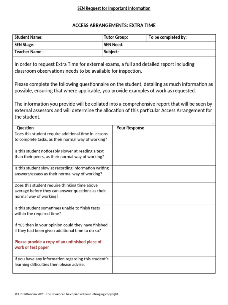 09 Request for Information Extra Time | PDF