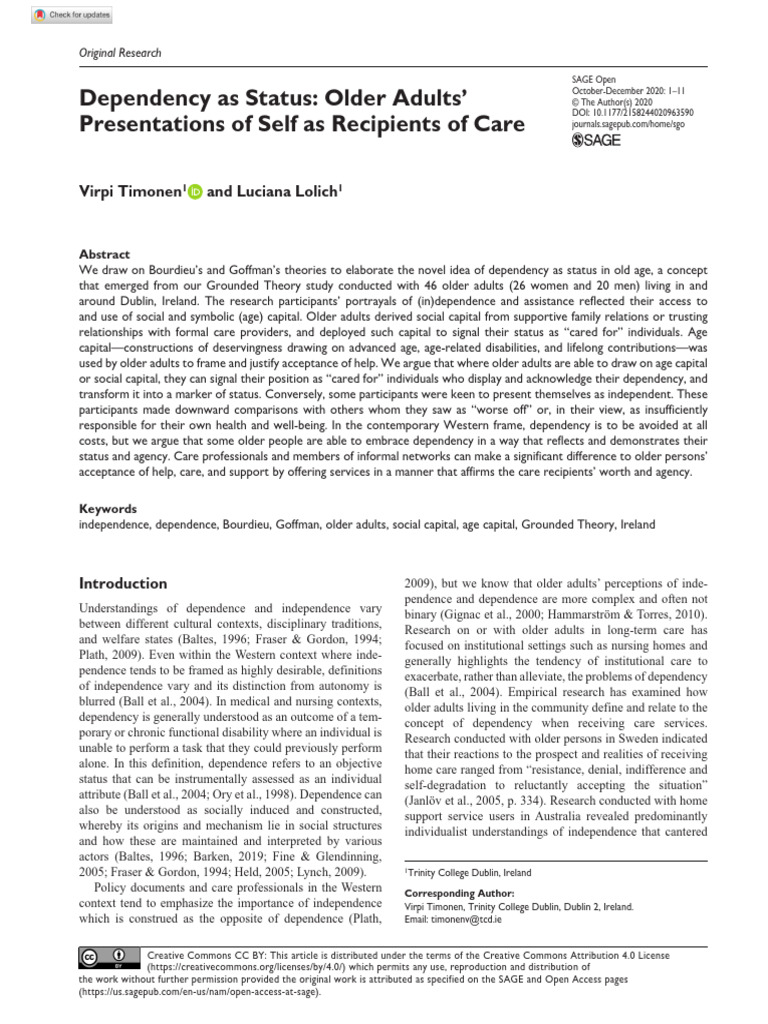 Timonen | PDF | Concept | Social Capital