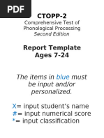 TOWRE-2: Word Reading Efficiency Test | PDF