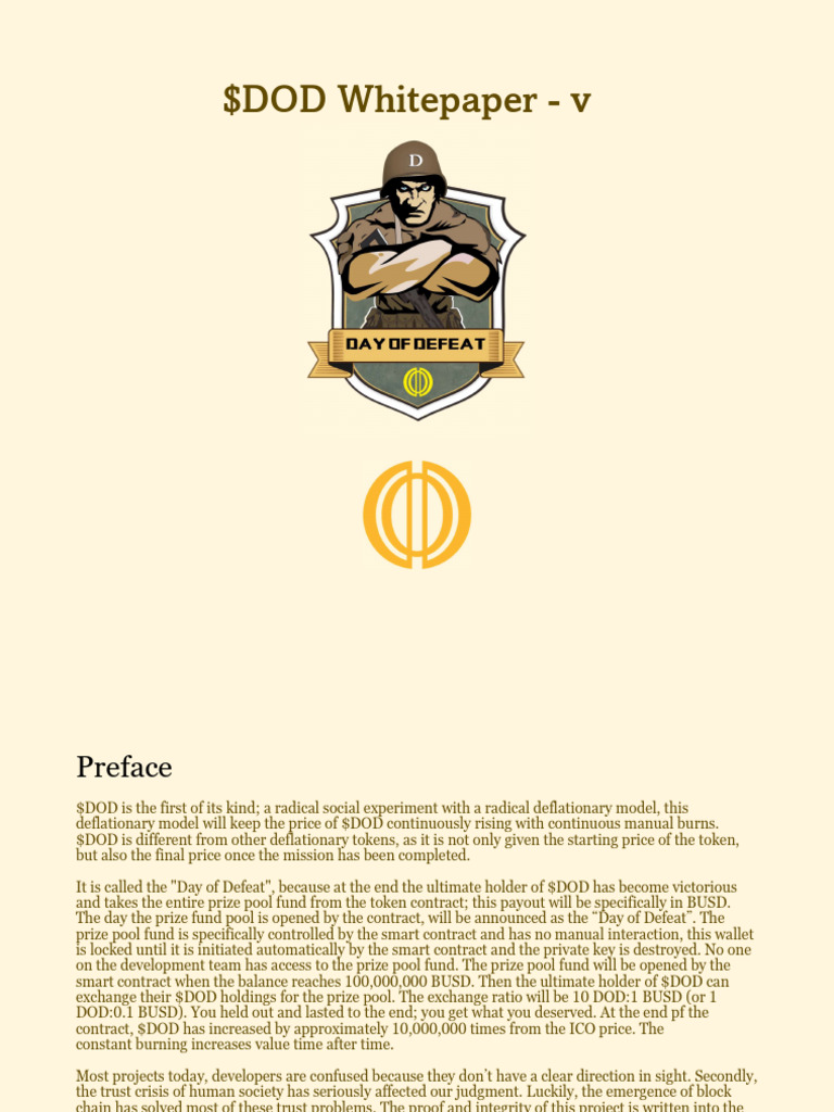 DOD - White Paper test | PDF | Economies | Money