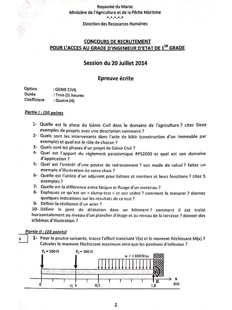 Concours GC M Agriculture Juil 2014 | PDF