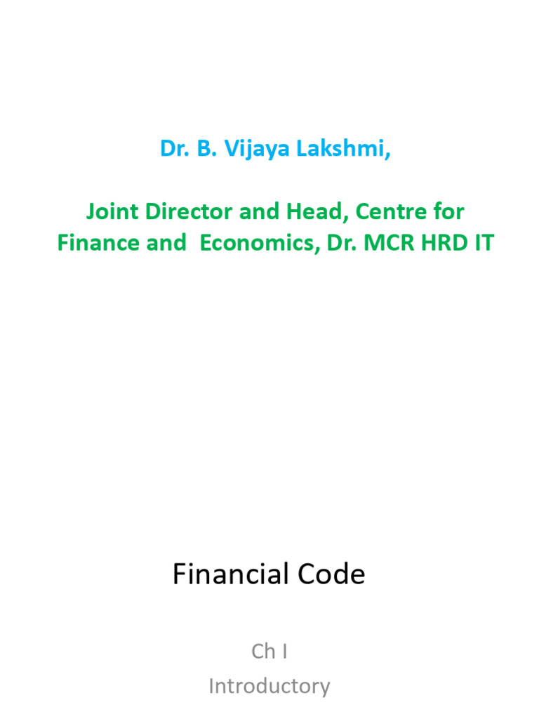 Finacial Code-PPT 2025 | PDF | Cost Of Living | Expense