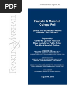 Franklin & Marshall College Poll: Survey of Pennsylvanians Summary of Findings