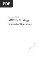 Maternal, Newborn and Child Health and Nutrition Strategy (Manual of Operations)