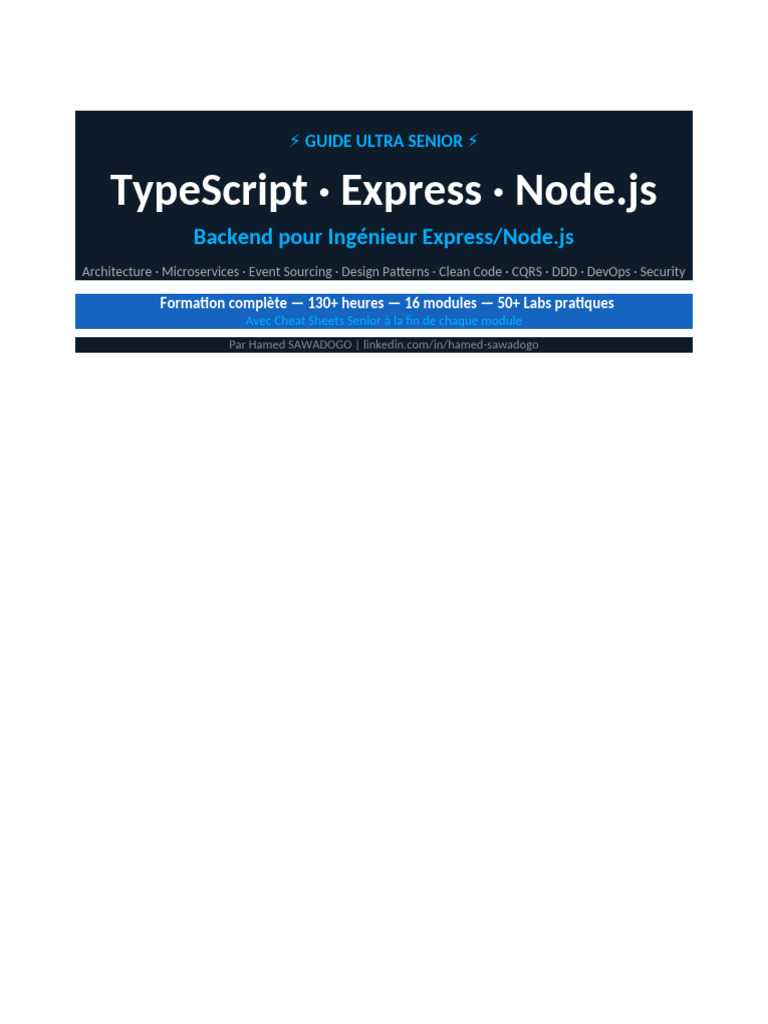Guide Ultra Senior NodeJS Express | PDF | Développement de logiciel ...