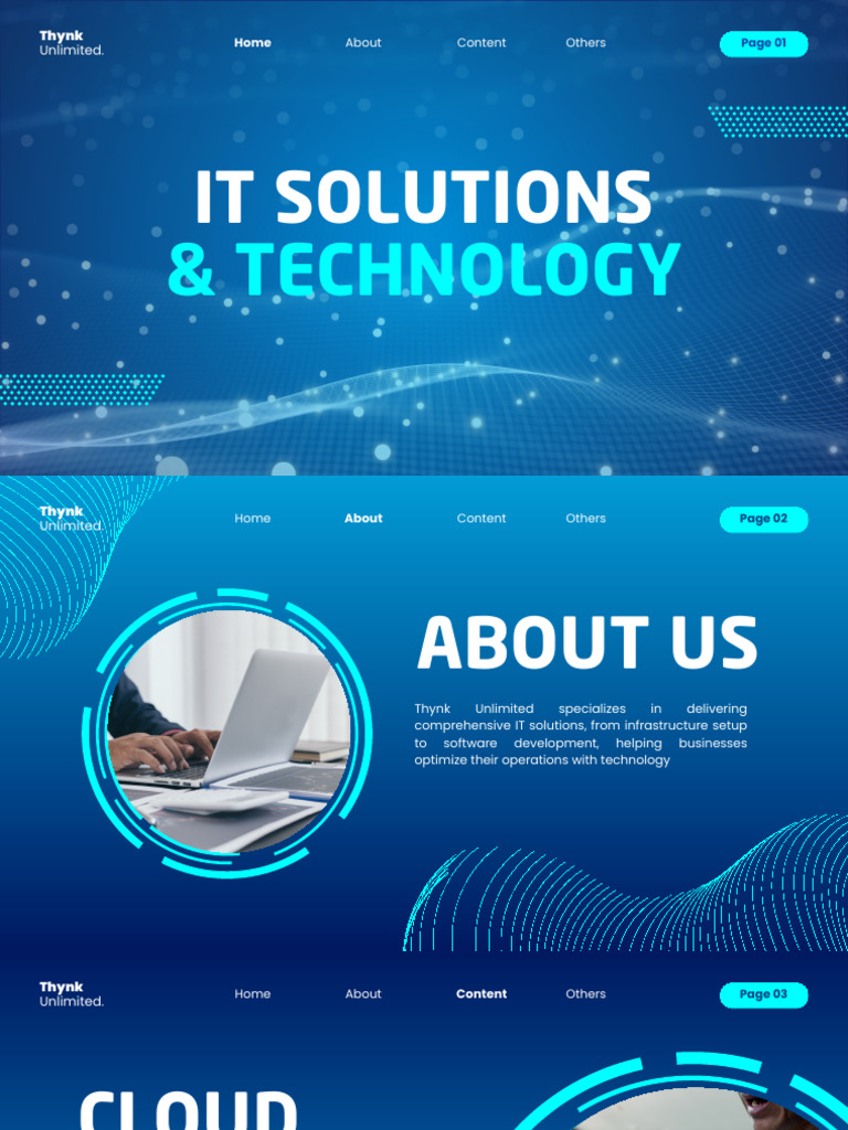 Blue Gradient Modern IT Solutions & Technology Presentation | PDF ...