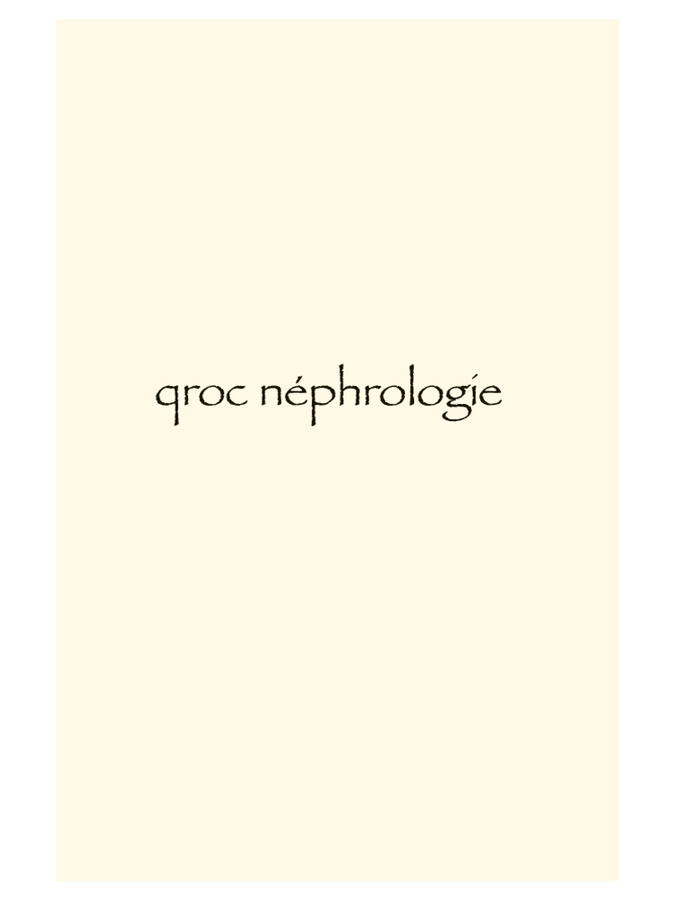 2 - Qroc Nephro | PDF | Hypertension artérielle | Maladies et troubles