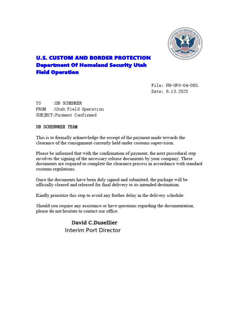Us Custom Clearance | PDF