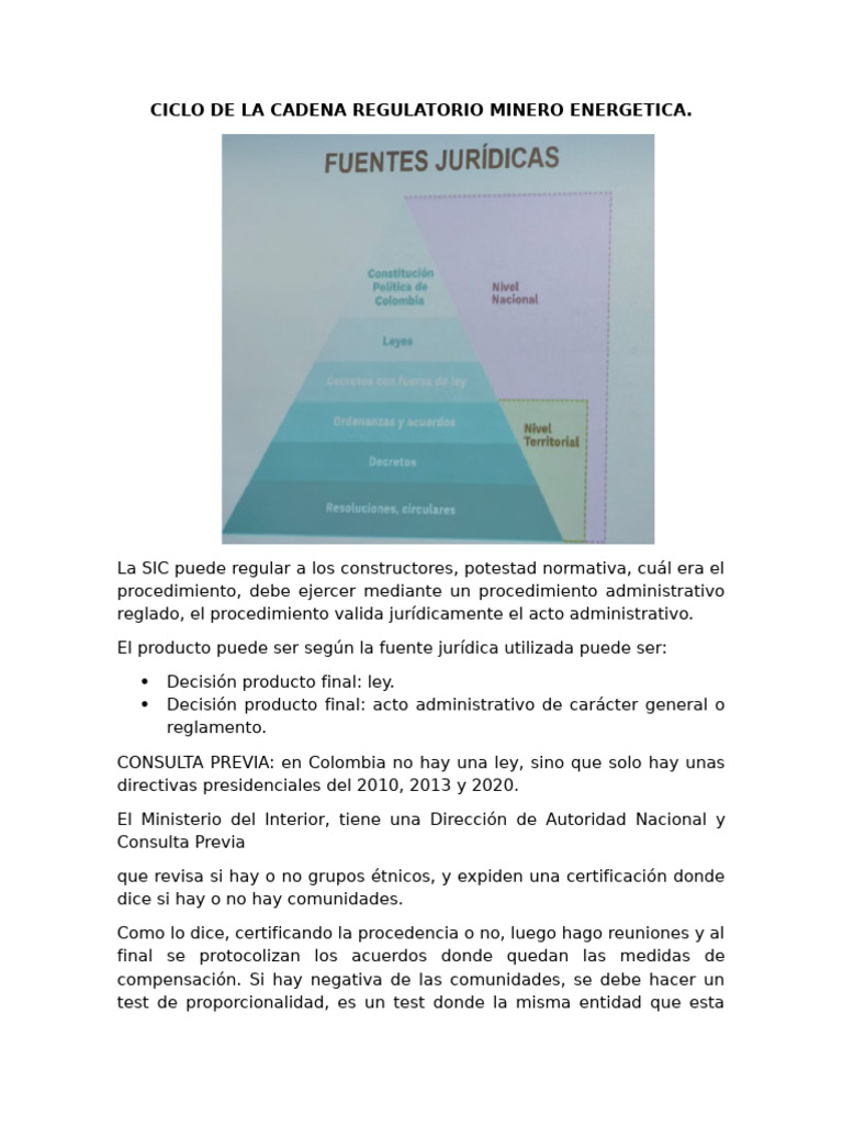 Ciclo de La Cadena Regulatorio Minero Energetica | PDF | Petróleo ...