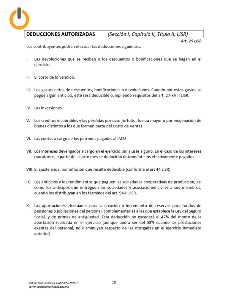 Deducciones 2026-1 p2 | PDF | Impuesto sobre la renta | Impuesto al ...