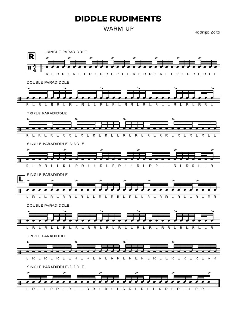 Diddle Rudiments | PDF