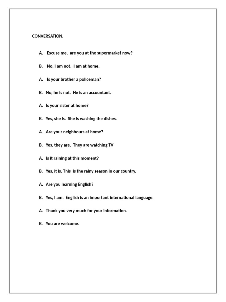 Conversation | PDF