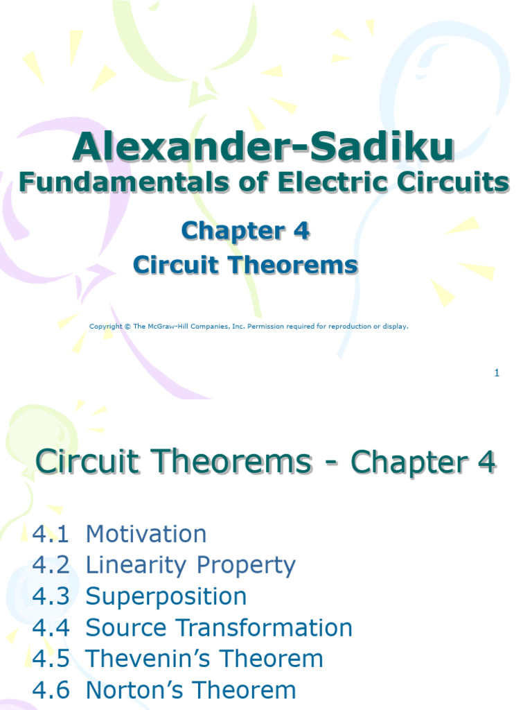 CSE209_Circuit Theorems | PDF | Electrical Network | Electronic Circuits
