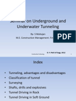 Seminar On Underground and Underwater Tunnelling