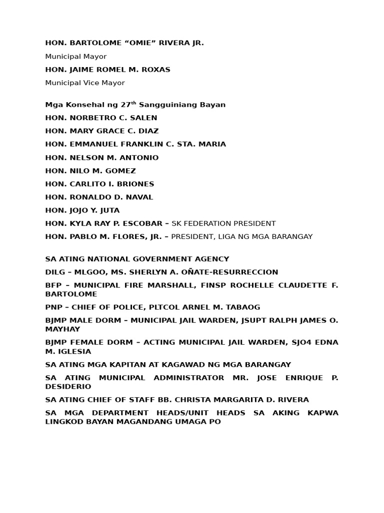 Greetings For Flag Ceremony Script | PDF