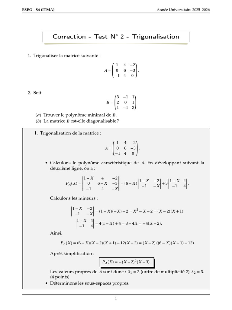 Test 2 Trigonalisation Polymin 260402 190128 | PDF | Algorithmes ...