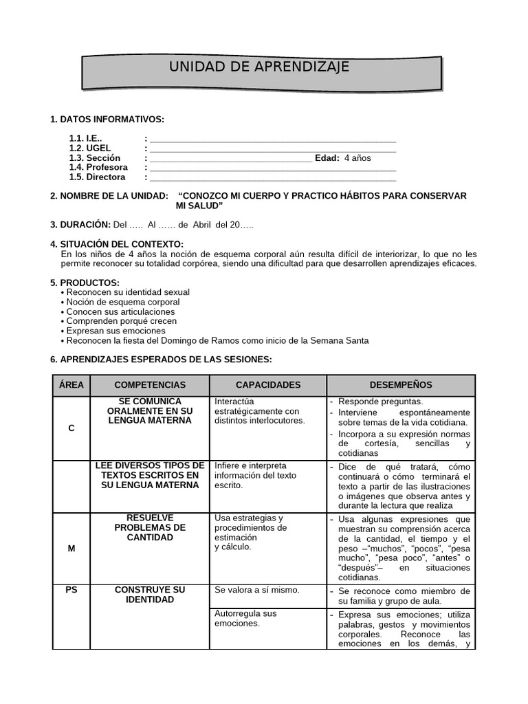 4 Años Sesion Abril 1 | PDF | Aprendizaje | Las emociones