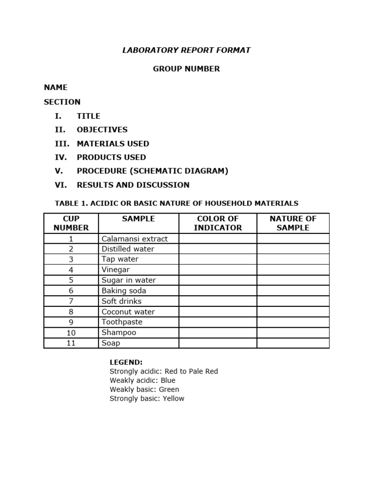 Laboratory Report Format | PDF